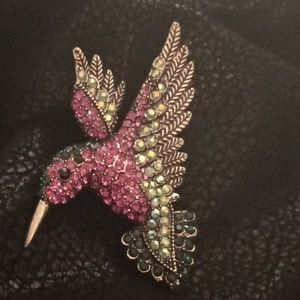 Hummingbird Bird Brooch Nwot